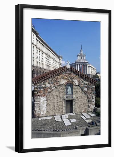 View of Church of Sveta Petka Samardzijska at Independence Square, Sofia, Bulgaria-null-Framed Giclee Print