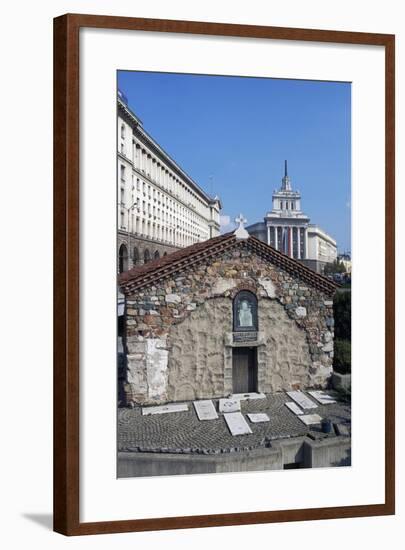 View of Church of Sveta Petka Samardzijska at Independence Square, Sofia, Bulgaria-null-Framed Giclee Print