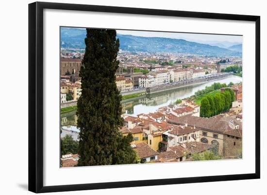 View of City Center of Florence, River Arno, Florence (Firenze), Tuscany, Italy, Europe-Nico Tondini-Framed Photographic Print