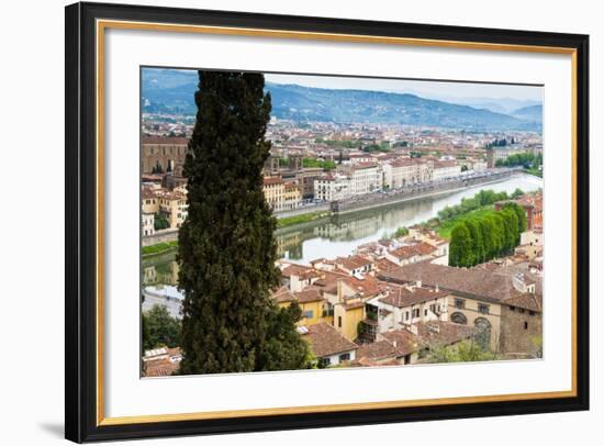 View of City Center of Florence, River Arno, Florence (Firenze), Tuscany, Italy, Europe-Nico Tondini-Framed Photographic Print