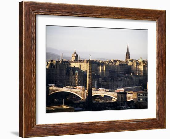 View of City from Calton Hill, Edinburgh, Lothian, Scotland, United Kingdom-Michael Jenner-Framed Photographic Print