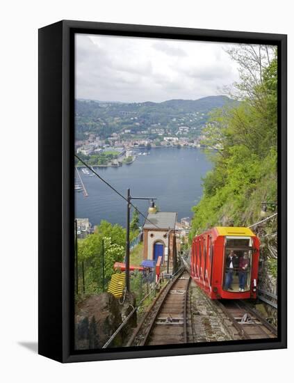 View of City of Como from Como-Brunate Funicular, Lake Como, Lombardy, Italian Lakes, Italy, Europe-Peter Barritt-Framed Premier Image Canvas