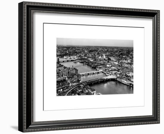 View of City of London with St. Paul's Cathedral at Nightfall - River Thames - London - UK-Philippe Hugonnard-Framed Art Print