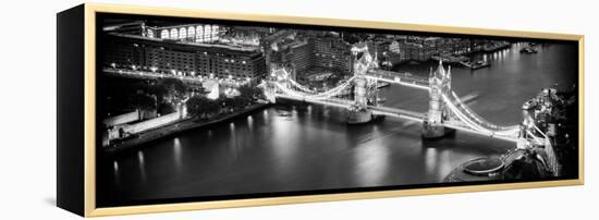 View of City of London with the Tower Bridge at Night - London - UK - England - United Kingdom-Philippe Hugonnard-Framed Premier Image Canvas