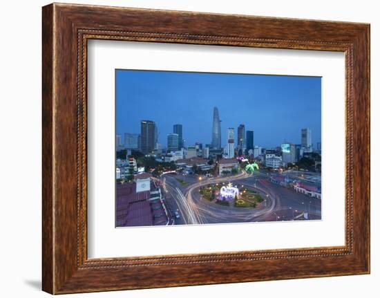 View of City Skyline at Dusk, Ho Chi Minh City, Vietnam, Indochina, Southeast Asia, Asia-Ian Trower-Framed Photographic Print