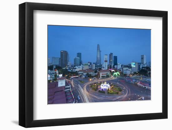 View of City Skyline at Dusk, Ho Chi Minh City, Vietnam, Indochina, Southeast Asia, Asia-Ian Trower-Framed Photographic Print