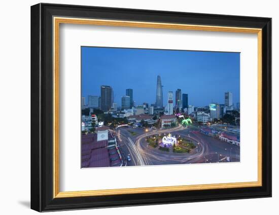 View of City Skyline at Dusk, Ho Chi Minh City, Vietnam, Indochina, Southeast Asia, Asia-Ian Trower-Framed Photographic Print