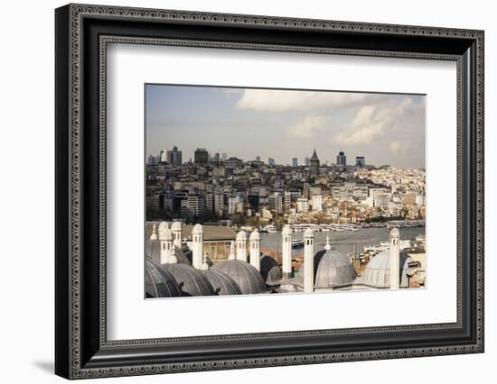 View of City Skyline from Suleymaniye Mosque, Istanbul, Turkey-Ben Pipe-Framed Photographic Print