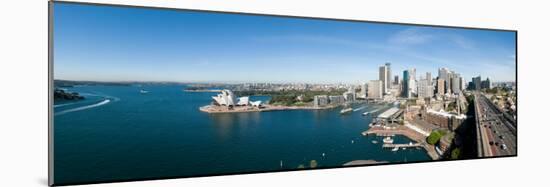 View of City, Sydney Opera House, Circular Quay, Sydney Harbor, Sydney, New South Wales, Australia-null-Mounted Photographic Print