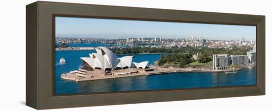 View of City, Sydney Opera House, Circular Quay, Sydney Harbor, Sydney, New South Wales, Australia-null-Framed Premier Image Canvas