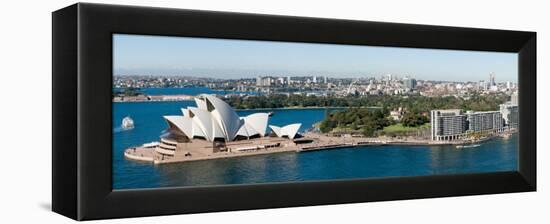 View of City, Sydney Opera House, Circular Quay, Sydney Harbor, Sydney, New South Wales, Australia-null-Framed Premier Image Canvas