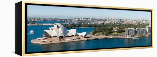 View of City, Sydney Opera House, Circular Quay, Sydney Harbor, Sydney, New South Wales, Australia-null-Framed Premier Image Canvas