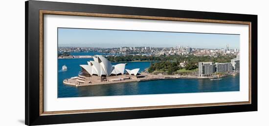 View of City, Sydney Opera House, Circular Quay, Sydney Harbor, Sydney, New South Wales, Australia-null-Framed Photographic Print