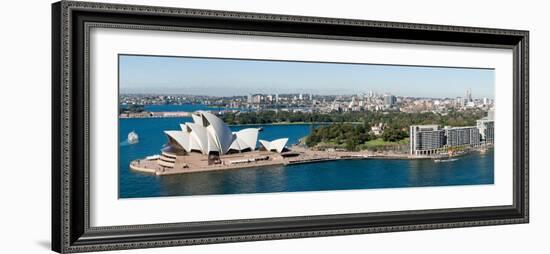 View of City, Sydney Opera House, Circular Quay, Sydney Harbor, Sydney, New South Wales, Australia-null-Framed Photographic Print