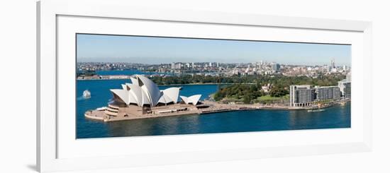 View of City, Sydney Opera House, Circular Quay, Sydney Harbor, Sydney, New South Wales, Australia-null-Framed Photographic Print