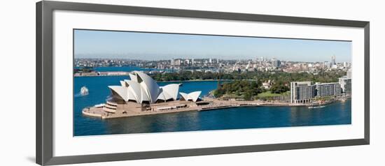 View of City, Sydney Opera House, Circular Quay, Sydney Harbor, Sydney, New South Wales, Australia-null-Framed Photographic Print