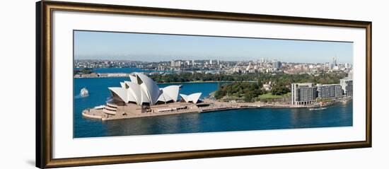 View of City, Sydney Opera House, Circular Quay, Sydney Harbor, Sydney, New South Wales, Australia-null-Framed Photographic Print