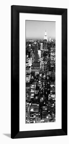 View of City, Vertical Panoramic Landscape View by Night, Midtown Manhattan, Manhattan, NYC, USA-Philippe Hugonnard-Framed Photographic Print