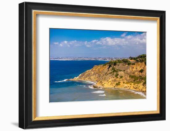 View of Cliffs in Rancho Palos Verdes, California, USA-Laura Grier-Framed Photographic Print