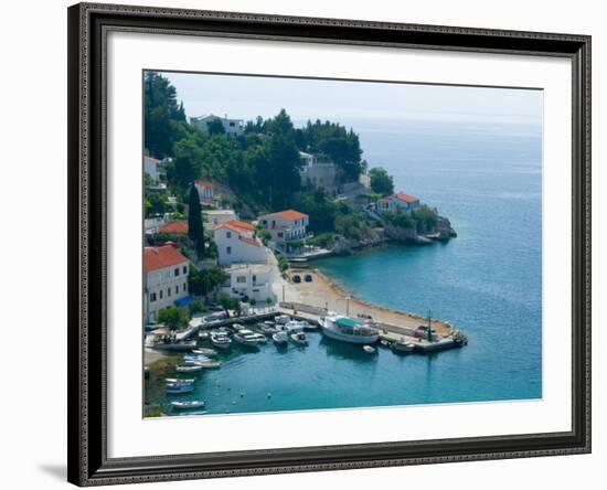 View of Coastline, Dalmatia, Croatia-Russell Young-Framed Photographic Print