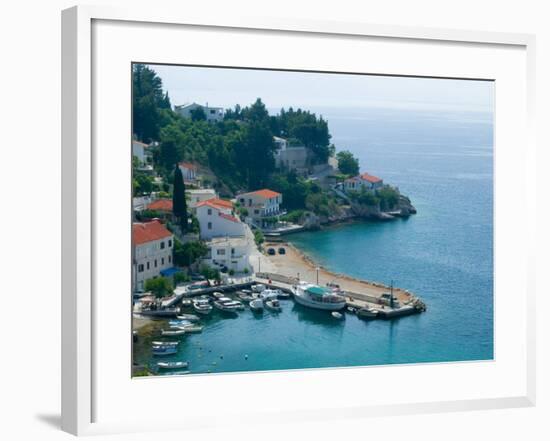 View of Coastline, Dalmatia, Croatia-Russell Young-Framed Photographic Print