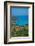 View of coastline, sea and hills near Agkonas, Kefalonia, Ionian Islands, Greek Islands, Greece-Frank Fell-Framed Photographic Print