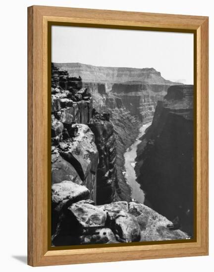 View of Colorado River Cutting Through Grand Canyon-null-Framed Premier Image Canvas