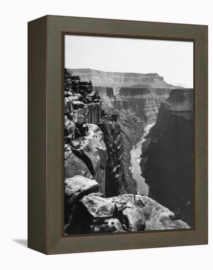 View of Colorado River Cutting Through Grand Canyon-null-Framed Premier Image Canvas