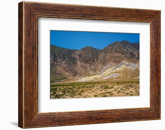 View of colourful rock formations near the Stefanoskrater Crater, Nisyros, Dodecanese-Frank Fell-Framed Photographic Print