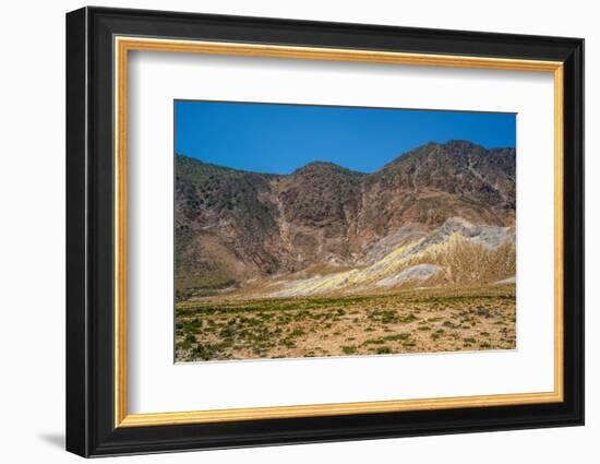 View of colourful rock formations near the Stefanoskrater Crater, Nisyros, Dodecanese-Frank Fell-Framed Photographic Print