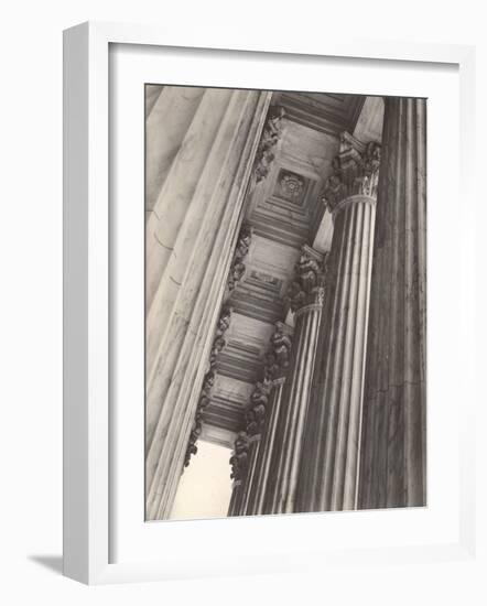 View of Columns and Carved Ceiling on the Portico of the Supreme Court Building-Margaret Bourke-White-Framed Photographic Print