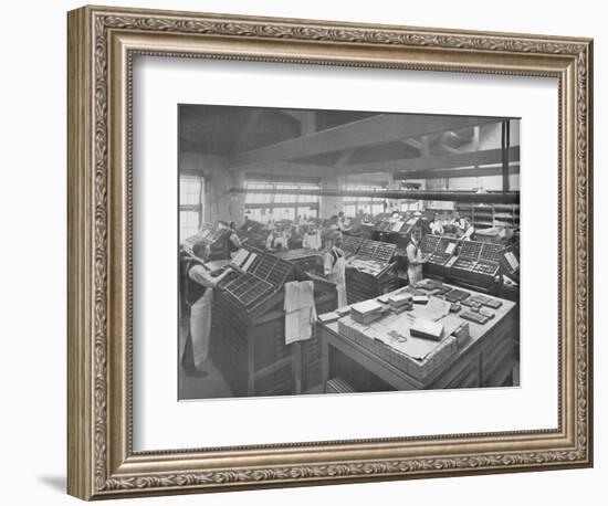 'View of Composing Room', 1919-Unknown-Framed Photographic Print