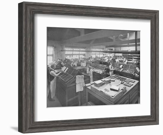 'View of Composing Room', 1919-Unknown-Framed Photographic Print