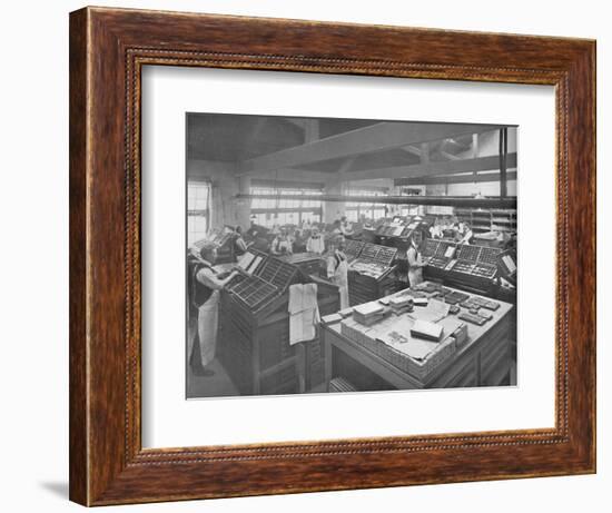 'View of Composing Room', 1919-Unknown-Framed Photographic Print