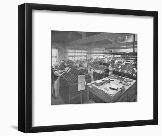 'View of Composing Room', 1919-Unknown-Framed Photographic Print