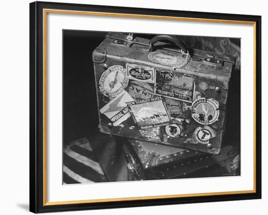 View of Congressman George H. Tinkham's Suitcase After His Trip-David Scherman-Framed Photographic Print