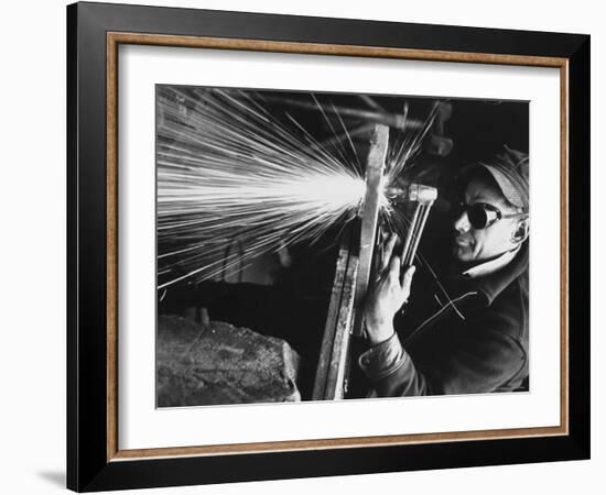 View of Construction Workers Building the Queens Midtown Tunnel in New York City-Carl Mydans-Framed Photographic Print