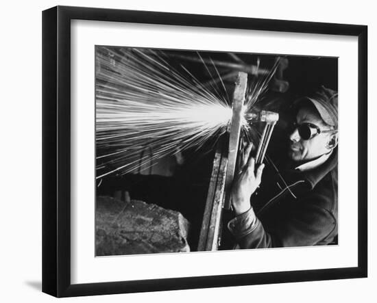 View of Construction Workers Building the Queens Midtown Tunnel in New York City-Carl Mydans-Framed Photographic Print