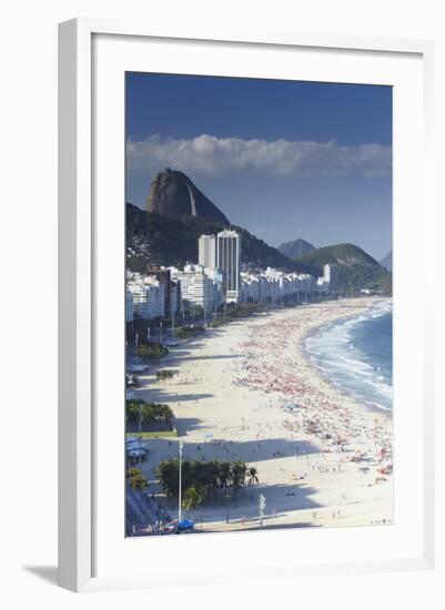 View of Copacabana Beach, Rio de Janeiro, Brazil, South America-Ian Trower-Framed Photographic Print