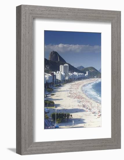 View of Copacabana Beach, Rio de Janeiro, Brazil, South America-Ian Trower-Framed Photographic Print