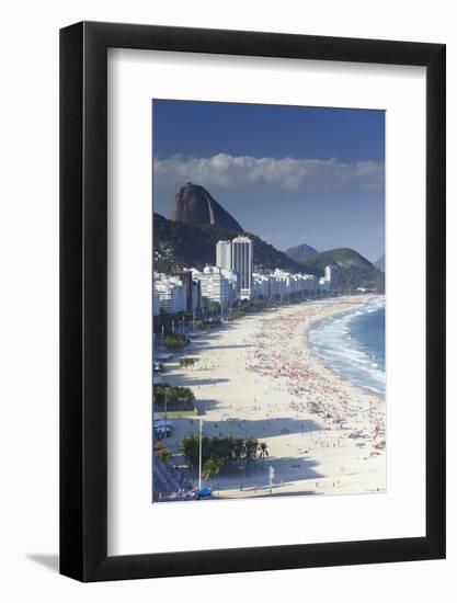 View of Copacabana Beach, Rio de Janeiro, Brazil, South America-Ian Trower-Framed Photographic Print