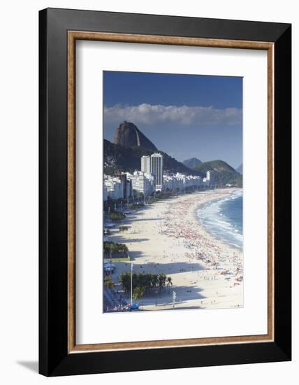 View of Copacabana Beach, Rio de Janeiro, Brazil, South America-Ian Trower-Framed Photographic Print