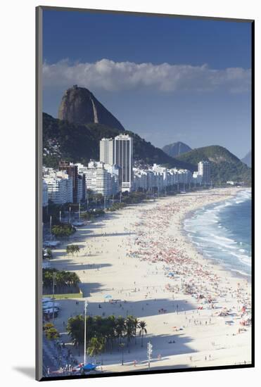 View of Copacabana Beach, Rio de Janeiro, Brazil, South America-Ian Trower-Mounted Photographic Print