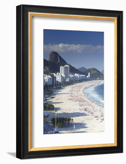 View of Copacabana Beach, Rio de Janeiro, Brazil, South America-Ian Trower-Framed Photographic Print