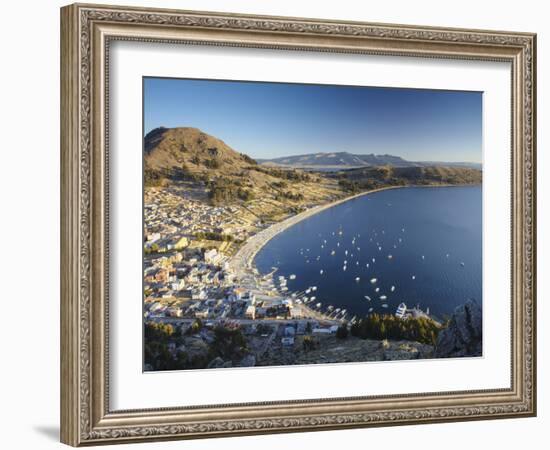 View of Copacabana, Lake Titicaca, Bolivia-Ian Trower-Framed Photographic Print