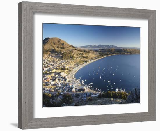 View of Copacabana, Lake Titicaca, Bolivia-Ian Trower-Framed Photographic Print