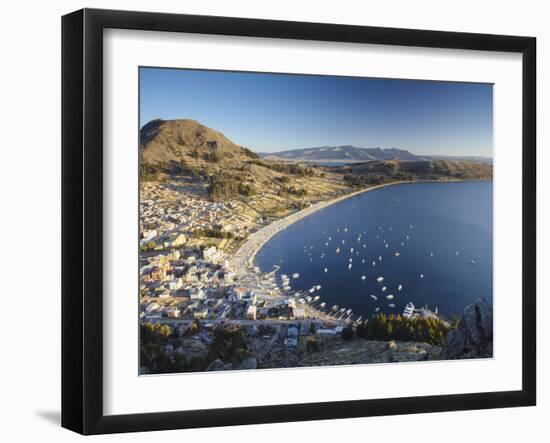 View of Copacabana, Lake Titicaca, Bolivia-Ian Trower-Framed Photographic Print