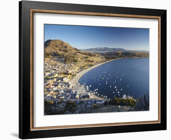 View of Copacabana, Lake Titicaca, Bolivia-Ian Trower-Framed Photographic Print