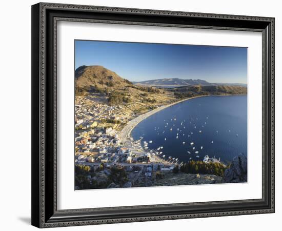 View of Copacabana, Lake Titicaca, Bolivia-Ian Trower-Framed Photographic Print