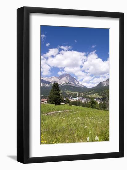 View of Cortina d' Ampezzo, Dolomites, Veneto, Italy-null-Framed Art Print